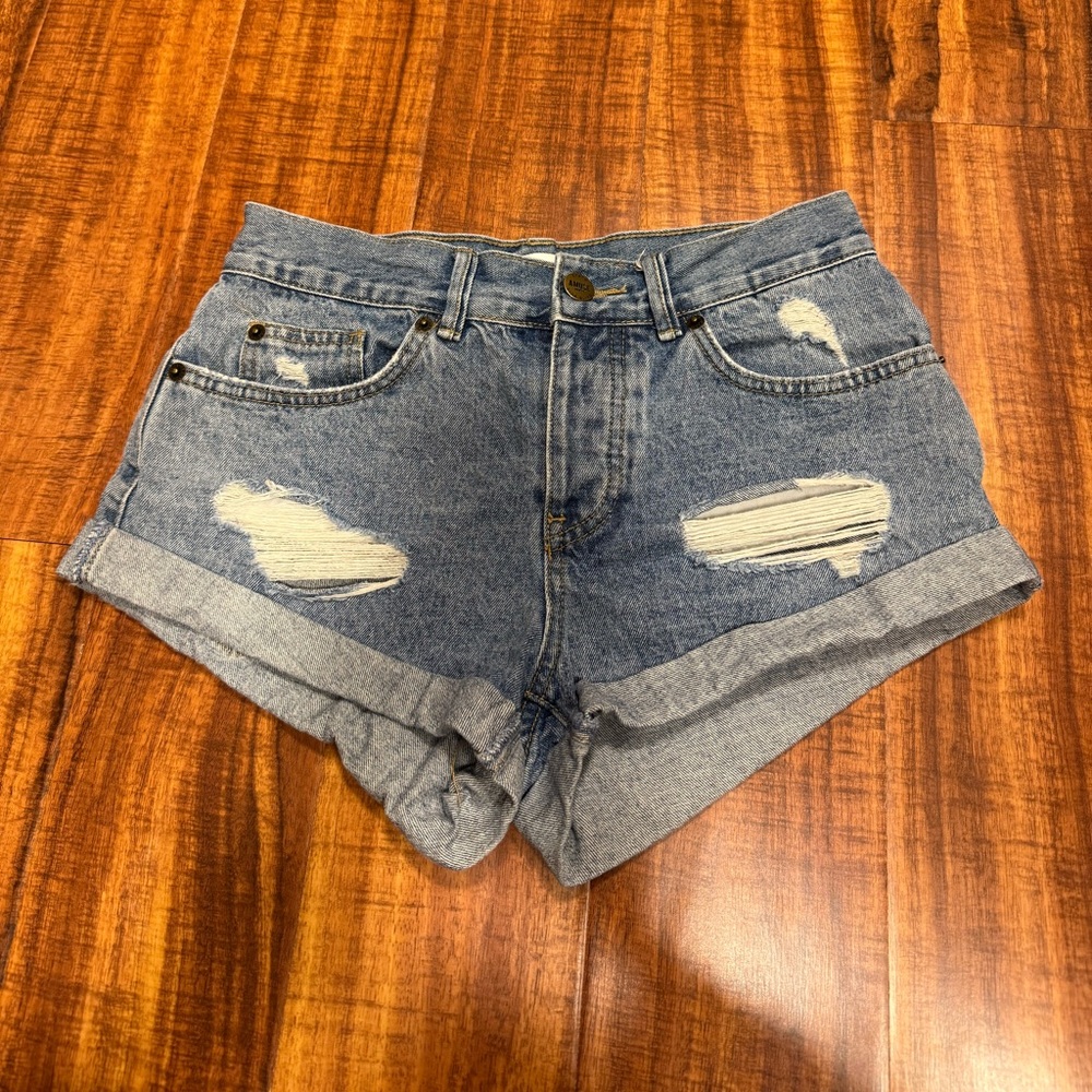 🌊Buy 2 get 1 Free 🌊 Amuse Society Denim Distressed Women Shorts